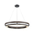 DVI Lighting CYBELE Ø24 Inch LED CHANDELIER in Ebony and Ironwood on Metal Finish Model: DVP40848EB+BN-CCT