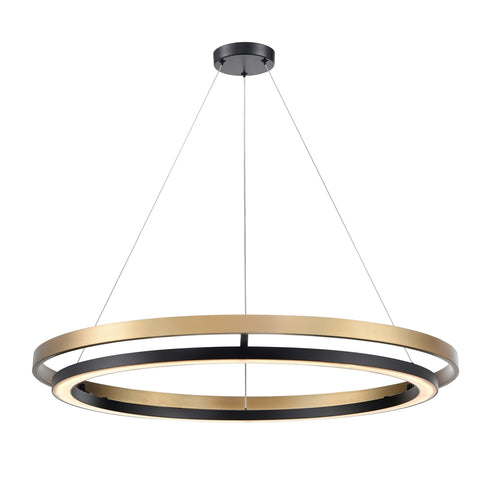 DVI Lighting CYBELE Ø30 Inch LED CHANDELIER in Ebony and Satin Nickel Finish Model: DVP40849EB+BN-CCT