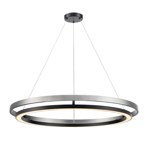 DVI Lighting CYBELE Ø30 Inch LED CHANDELIER in Ebony and Satin Nickel Finish Model: DVP40849EB+BN-CCT