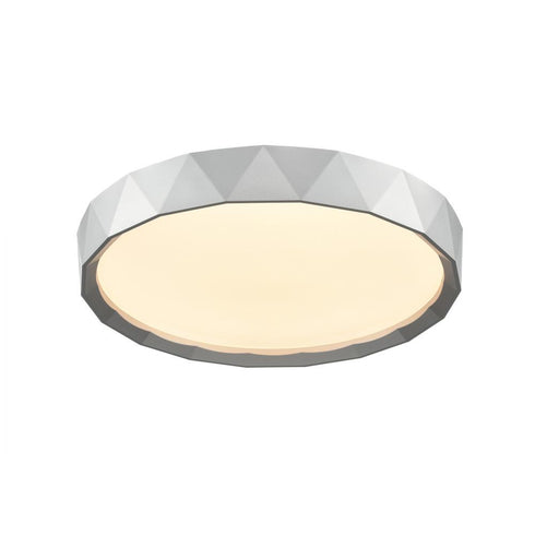 DVI Lighting DAWSON 15.25 Inch LED FLUSH MOUNT in Platinum Finish Model: DVP44138PL-5CCT