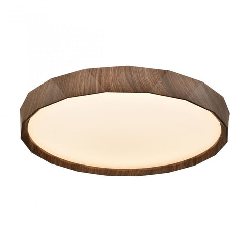 DVI Lighting DAWSON 19 Inch LED FLUSH MOUNT in Walnut Finish Model: DVP44148WLN-5CCT