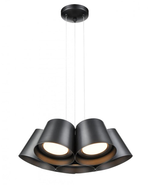 DVI Lighting DRUMLINE 7 Light PENDANT in Black Finish Model: DVP47726BK