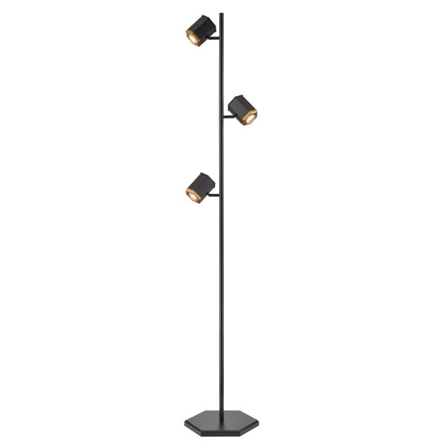 DVI Lighting Hexa 3 Light Floor Lamp in Multiple Finishes and Ebony Finish Model: DVP46609MF+EB