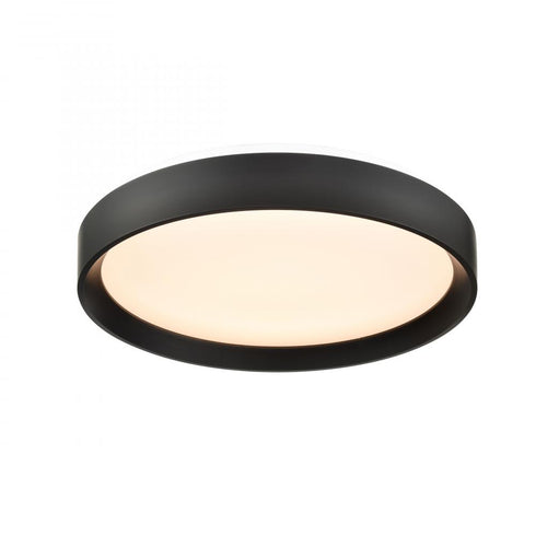 DVI Lighting HUDSON 15.25 Inch LED FLUSH MOUNT in Matte Black Finish Model: DVP40238MB-5CCT