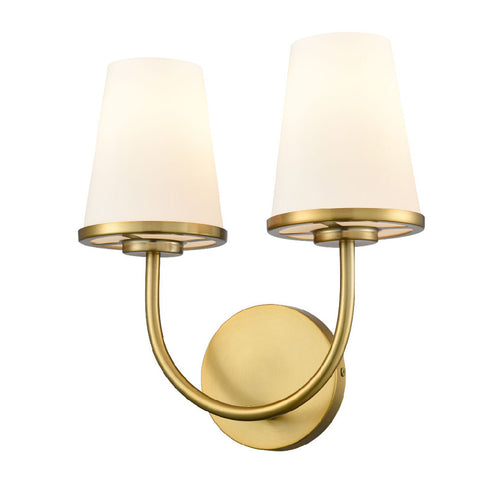 DVI Lighting KANATA 2 LIGHT SCONCE in Brass Finish Model: DVP48099BR-OP