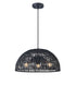 DVI Lighting Lac Du Bonnet 18 Inch 3 Light Pendant in Black Finish Model: DVP44238BK-BY
