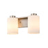 DVI Lighting Manitou 2 Light Vanity in Buffed Nickel Finish Model: DVP47122BN-OP