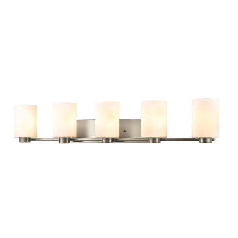 DVI Lighting Manitou 5 Light Vanity in Buffed Nickel Finish Model: DVP47155BN-OP
