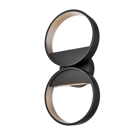 DVI Lighting MIRANDA LED OD SCONCE in Black and Stainless Steel Finish Model: DVP41472BK+SS