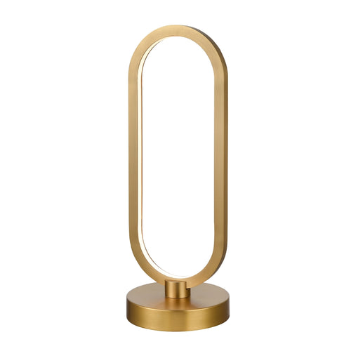DVI Lighting Perigee AC LED Table Lamp in Buffed Nickle Finish Model: DVP46519BN