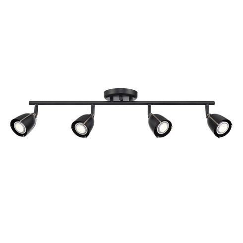 DVI Lighting Saguenay 4 Light Track in Ebony and Satin Nickel Finish Model: DVP47387EB+SN