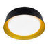 DVI Lighting YUKON LED FLUSHMOUNT in Antique Gold and Matte Black Finish Model: DVP39948AG+MB-AO