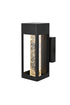 Elegant Lighting 1 Light Amaris 10 inch LED Outdoor Wall sconce in Black in Black and Clear Finish Model: OD604W10BK