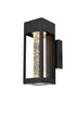 Elegant Lighting 1 Light Amaris 10 inch LED Outdoor Wall sconce in Black in Black and Clear Finish Model: OD604W10BK
