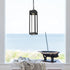 Elegant Lighting 1 Light Amaris 15 inch LED Outdoor Pendant in Black in Black and Clear Finish Model: OD604H15BK