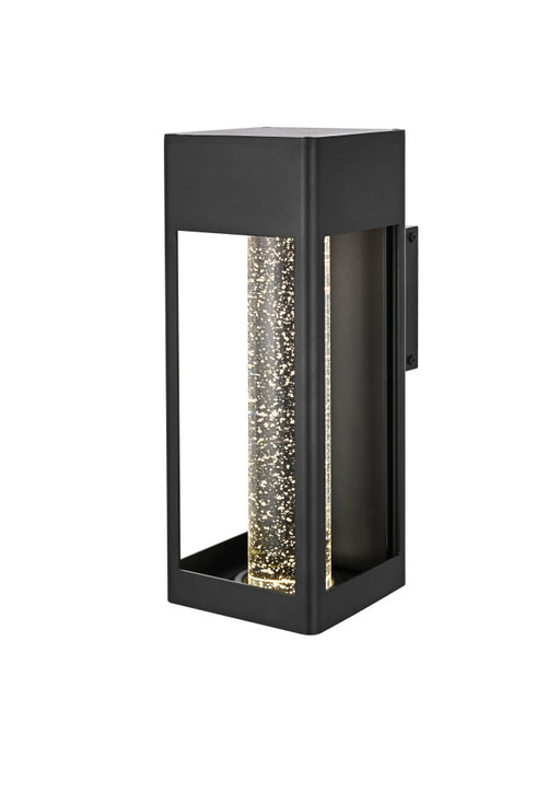 Elegant Lighting 1 Light Amaris 15 inch LED Outdoor Wall sconce in Black in Black and Clear Finish Model: OD604W15BK