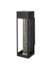 Elegant Lighting 1 Light Amaris 19 inch LED Outdoor Wall sconce in Black in Black and Clear Finish Model: OD604W19BK