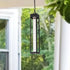 Elegant Lighting 1 Light Amaris 23 inch LED Outdoor Pendant in Black in Black and Clear Finish Model: OD604H23BK