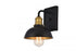 Elegant Lighting 1 Light Anders Collection Wall Sconce D7.1 H8.3 Lt:1 in Black and Brass Finish Model: LD8004W7BK