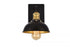 Elegant Lighting 1 Light Anders Collection Wall Sconce D7.1 H8.3 Lt:1 in Black and Brass Finish Model: LD8004W7BK