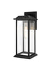 Elegant Lighting 1 Light Araceli 17 inch Outdoor Wall sconce in Black in Black and Clear Finish Model: OD611W17BK