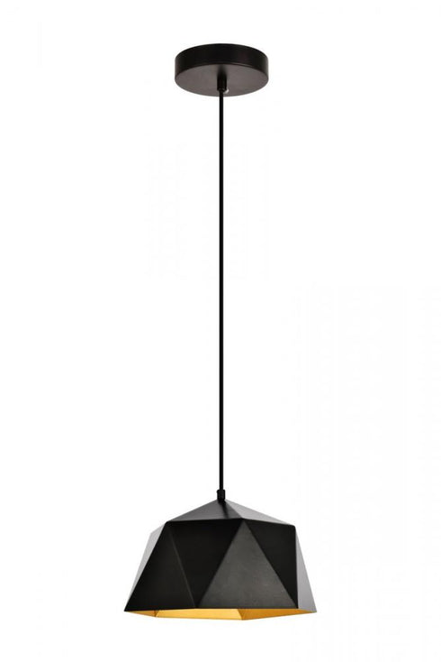 Elegant Lighting 1 Light Arden Collection Pendant D10.2 H6.7 Lt:1 frosted white and Gold Finish in White and Golden Inside Finish Model: LDPD2078