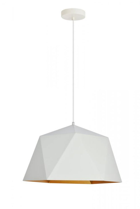 Elegant Lighting 1 Light Arden Collection Pendant D10.2 H6.7 Lt:1 frosted white and Gold Finish in White and Golden Inside Finish Model: LDPD2078