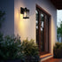Elegant Lighting 1 Light Artemis 11 inch Outdoor Wall sconce in Black in Black and Clear Finish Model: OD609W11BK