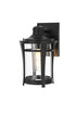 Elegant Lighting 1 Light Artemis 11 inch Outdoor Wall sconce in Black in Black and Clear Finish Model: OD609W11BK