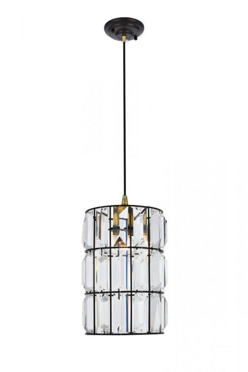 Elegant Lighting 1 Light Blair Collection Pendant D7.1 H11.5 Lt:1 Oil rubbed bronze Finish Model: LD5002D7ORB