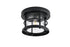 Elegant Lighting 1 Light Carla 8 inch Outdoor Flush Mount in Black in Black and Clear Finish Model: OD614F8BK