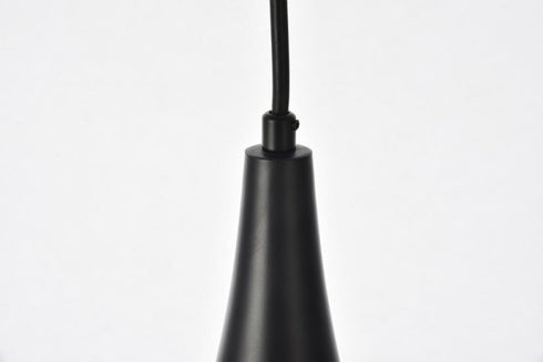 Elegant Lighting 1 Light Circa Collection Pendant D11.5 Inch H15 Inch Lt:1 in Black Finish Model: LDPD2047