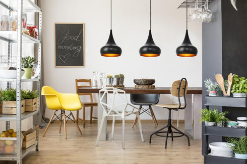 Elegant Lighting 1 Light Circa Collection Pendant D11.5 Inch H15 Inch Lt:1 in Black Finish Model: LDPD2047