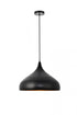 Elegant Lighting 1 Light Circa Collection Pendant D16.5 Inch H12 Inch Lt:1 in Black Finish Model: LDPD2045