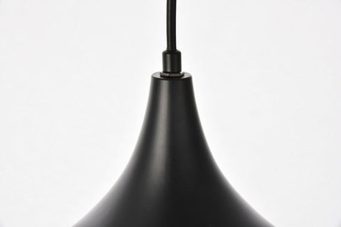 Elegant Lighting 1 Light Circa Collection Pendant D16.5 Inch H12 Inch Lt:1 in Black Finish Model: LDPD2045