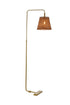 Elegant Lighting 1 Light Flos rattan bell shade floor lamp in brass Model: LD5102FL24BR