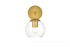 Elegant Lighting 1 Light Genesis 1 Light in Black and Clear Bath Sconce Model: LD7321W6BLK