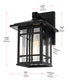 Elegant Lighting 1 Light Harley 10 inch Outdoor Wall sconce in Black in Black and Clear Finish Model: OD613W10BK