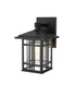 Elegant Lighting 1 Light Harley 10 inch Outdoor Wall sconce in Black in Black and Clear Finish Model: OD613W10BK