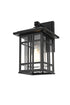 Elegant Lighting 1 Light Harley 13 inch Outdoor Wall sconce in Black in Black and Clear Finish Model: OD613W13BK