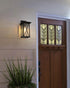 Elegant Lighting 1 Light Jada 12 inch Outdoor Wall sconce in Black in Black and Clear Finish Model: OD607W12BK
