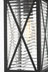 Elegant Lighting 1 Light Jada 14 inch Outdoor Pendant in Black in Black and Clear Finish Model: OD607H14BK