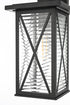 Elegant Lighting 1 Light Jada 15 inch Outdoor Wall sconce in Black in Black and Clear Finish Model: OD607W15BK