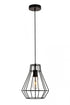 Elegant Lighting 1 Light Jago Collection Pendant D9.1 H12.3 Lt:1 in Black Finish Model: LDPD2087