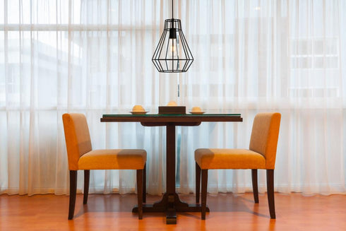 Elegant Lighting 1 Light Jago Collection Pendant D9.1 H12.3 Lt:1 in Black Finish Model: LDPD2087