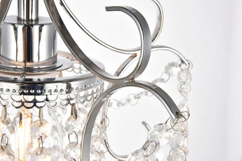 Elegant Lighting 1 Light Kirin Collection Pendant D11.3 H16.5 Lt:1 in Chrome Finish Model: LD5017D11C