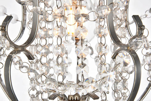 Elegant Lighting 1 Light Kirin Collection Pendant D11.3 H16.5 Lt:1 in Chrome Finish Model: LD5017D11C