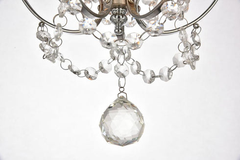 Elegant Lighting 1 Light Kirin Collection Pendant D11.3 H16.5 Lt:1 in Chrome Finish Model: LD5017D11C