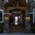 Elegant Lighting 1 Light Luz 14 inch Outdoor Wall sconce in Black in Black and Clear Finish Model: OD605W14BK