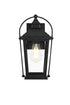 Elegant Lighting 1 Light Luz 14 inch Outdoor Wall sconce in Black in Black and Clear Finish Model: OD605W14BK